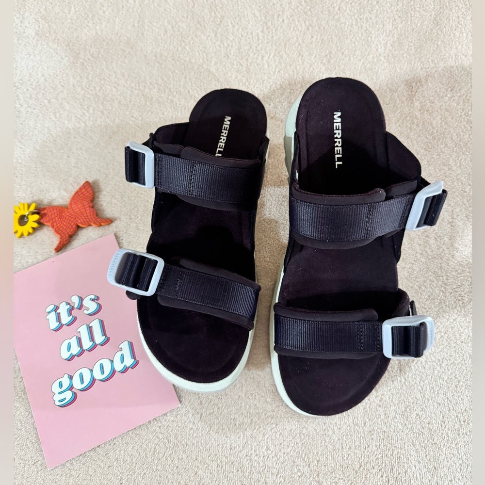 Merrill— Alpine Cush Platform Slide Sandals— Burgundy ☀️ - Picture 8 of 10